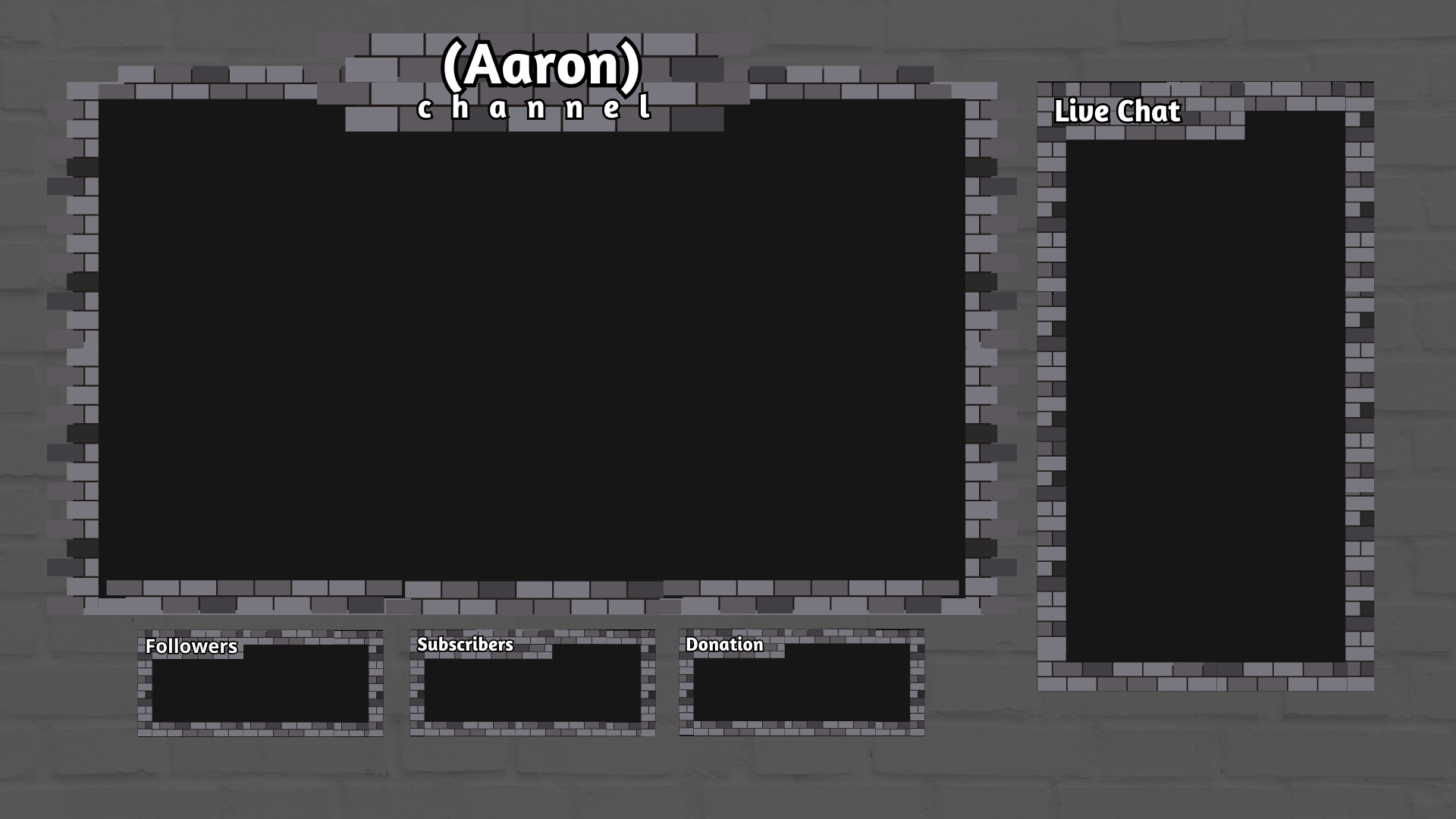 Black Simple Brick Twitch Overlay