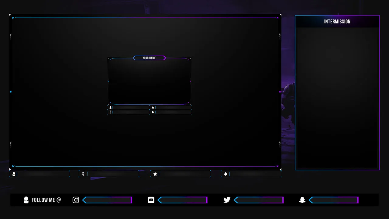 Overlay Animé Gratuit Purple Gradient