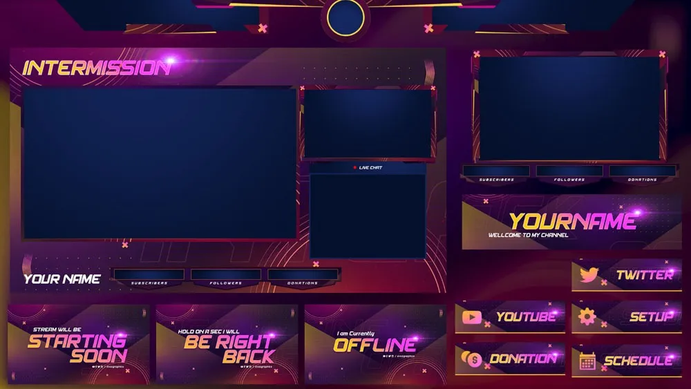 Overlay Gratuit Rose Orange