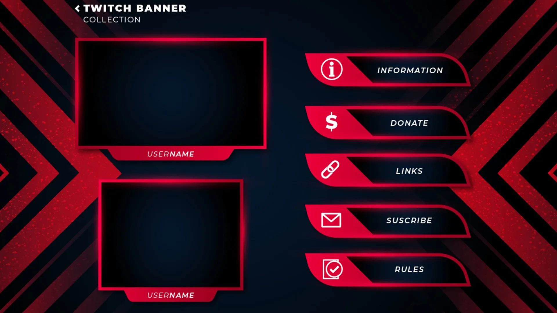 Overlay Webcam Gratuit Red Dark
