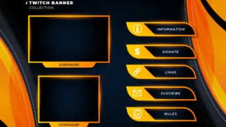 Overlay Webcam Gratuit Yellow Orange